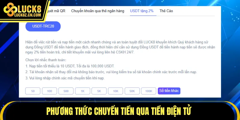 Phương thức chuyển tiền qua tiền điện tử